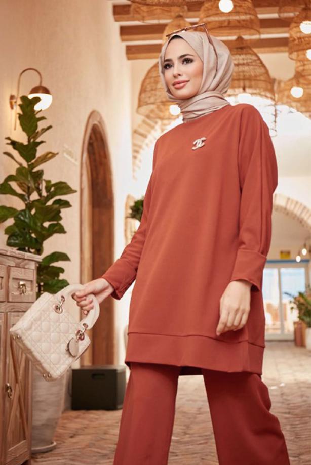 Vêtements hijab  BASIC 2-PIECE PANTS SUIT 3503  - TRENDTESETTÜR