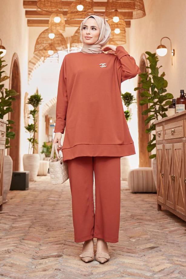 Vêtements hijab  BASIC 2-PIECE PANTS SUIT 3503  - TRENDTESETTÜR
