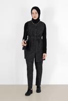 Tesettür giyim SİYAH ALVİNA PANTOLONLU TAKIM 41147 