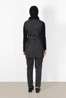 Tesettür giyim SİYAH ALVİNA PANTOLONLU TAKIM 41147 