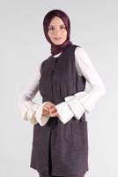 Tesettür giyim BORDO ALVİNA PANTOLONLU TAKIM 41147 