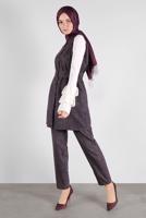 Tesettür giyim BORDO ALVİNA PANTOLONLU TAKIM 41147 