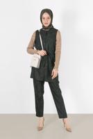 Tesettür giyim HAKİ ALVİNA PANTOLONLU TAKIM 41147 