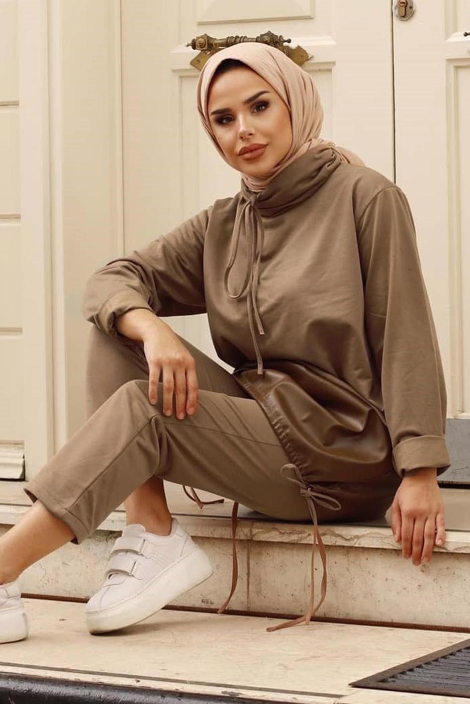 Vêtements hijab BRUN HIJAB COSTUME 5107