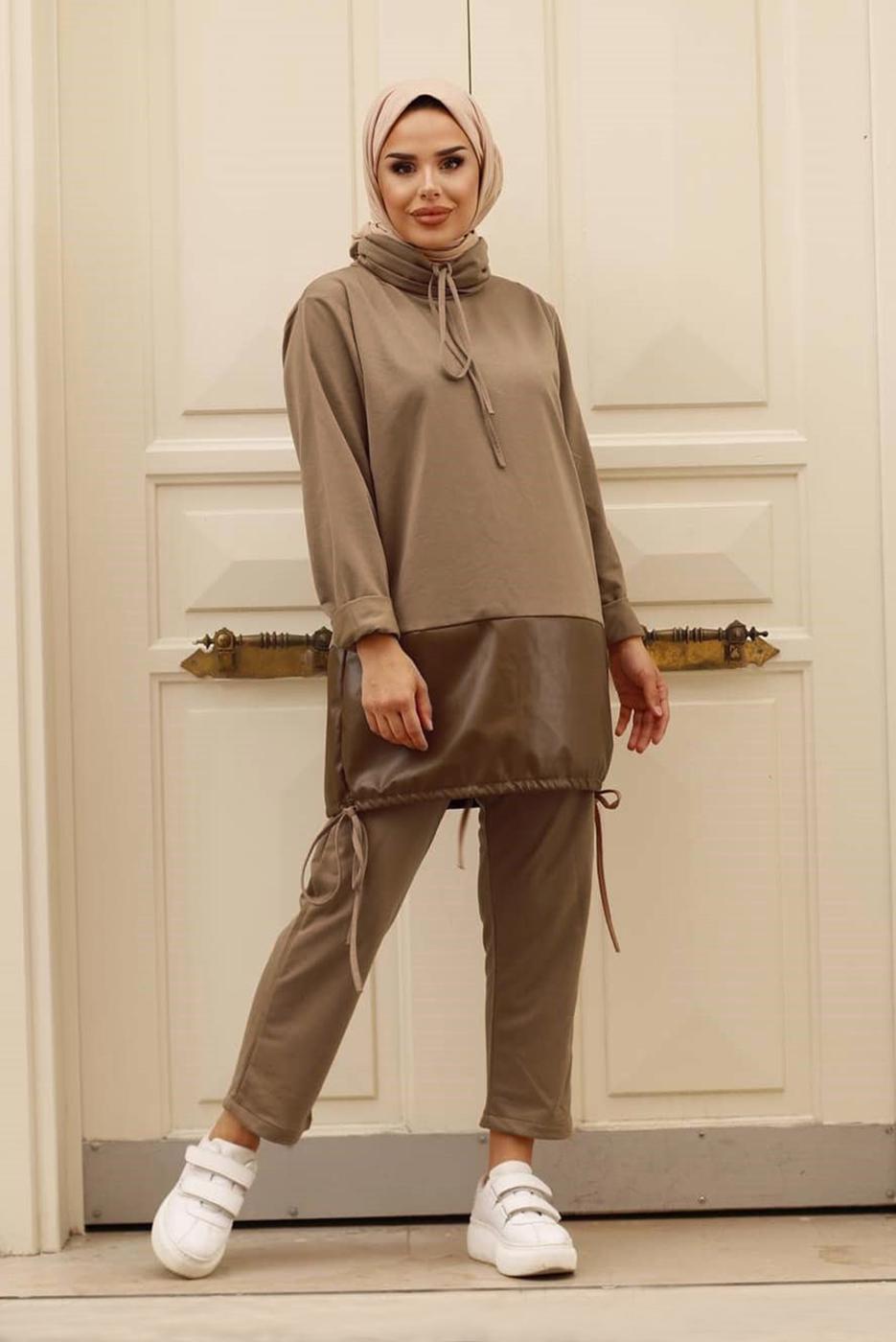 Vêtements hijab BRUN HIJAB COSTUME 5107