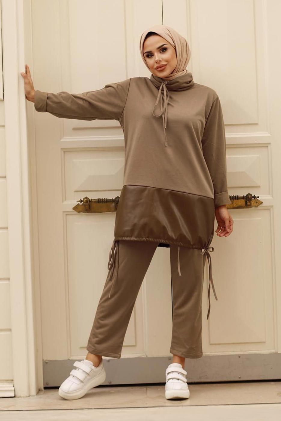 Vêtements hijab BRUN HIJAB COSTUME 5107