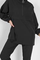 Tesettür giyim SİYAH MANŞETLERİ LASTİKLİ FERMUARLI İKİLİ PANT. TAKIM 6020 