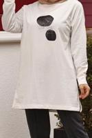 Vêtements hijab NOIR COSTUME 2 PIÈCES AVEC PANTALON IMPRIMÉ 7107