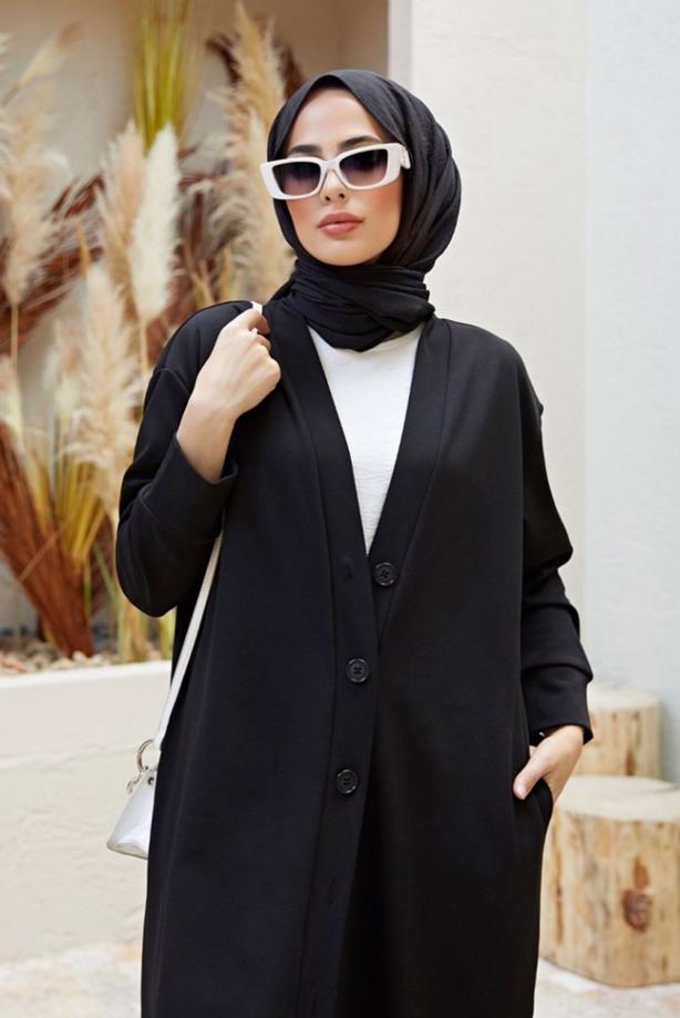 Hijab clothing  BUTTONED 2-PIECE PANTS SUIT 7503 - TRENDTESETTÜR