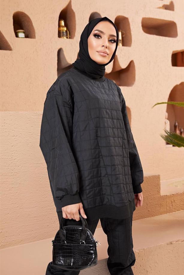 Vêtements hijab  COSTUME PANTALON MATELASSÉ 2 PIÈCES 9320 - TRENDTESETTÜR