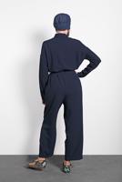 Vêtements hijab BLEU MARINE ALVİNA SALOPETTE BOUTONNÉE AVEC POCHE 40233