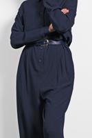 Vêtements hijab BLEU MARINE ALVİNA SALOPETTE BOUTONNÉE AVEC POCHE 40233