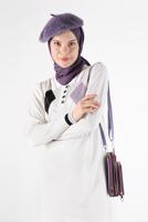 Hijab clothing CREAM T 42109 ALV TRİKO TUNİK 38/44