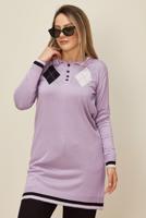 Hijab clothing PURPLE T 42109 ALV TRİKO TUNİK 38/44