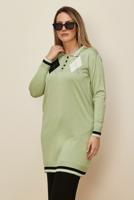 Hijab clothing GREEN T 42109 ALV TRİKO TUNİK 38/44