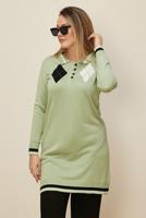 Hijab clothing GREEN T 42109 ALV TRİKO TUNİK 38/44