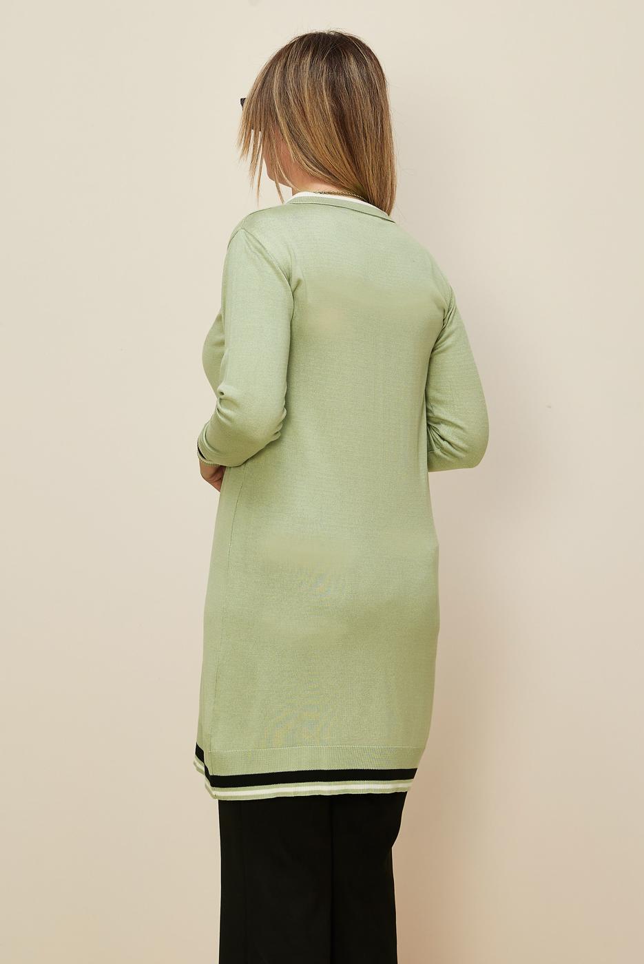 Hijab clothing GREEN T 42109 ALV TRİKO TUNİK 38/44