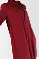Tesettür giyim BORDO ALVİNA BAĞLAMA DETAYLI TUNİK T 42259-1
