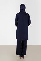 Tesettür giyim LACİVERT ALVİNA BAĞLAMA DETAYLI TUNİK T 42259-1