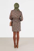 Hijab clothing KHAKI ALVINA SMOCKED WAIST TUNIC T 42319