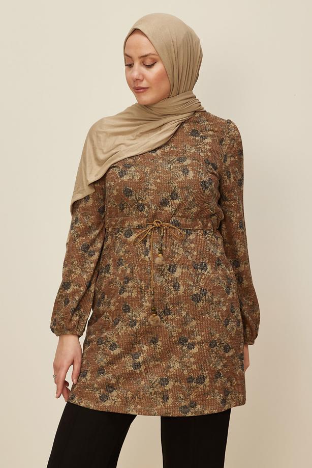 Tesettür giyim TABA T 42319 ALV SERAF 12891 TUNİK 38/44 TEK40 - TRENDTESETTÜR