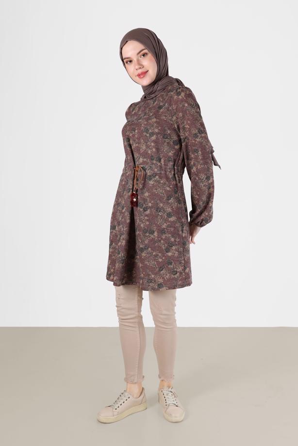 Hijab clothing PINK ALVINA SMOCKED WAIST TUNIC T 42319 - TRENDTESETTÜR