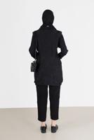 Tesettür giyim SİYAH ALVİNA SİMLİ TUNİK T 42357 