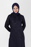 Hijab clothing NAVY BLUE ALVINA PATTERNED TUNIC T 42368