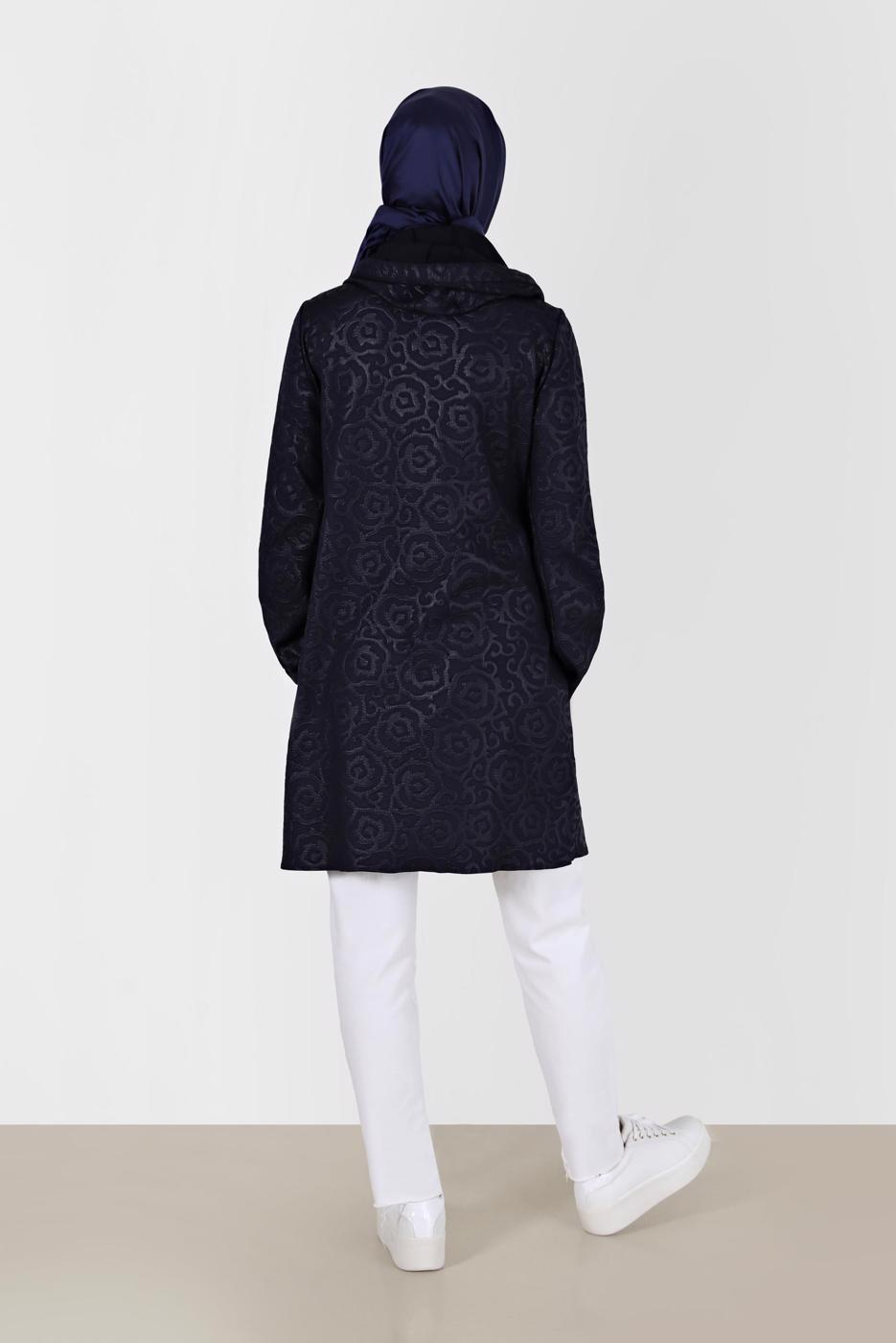 Hijab clothing NAVY BLUE ALVINA PATTERNED TUNIC T 42368