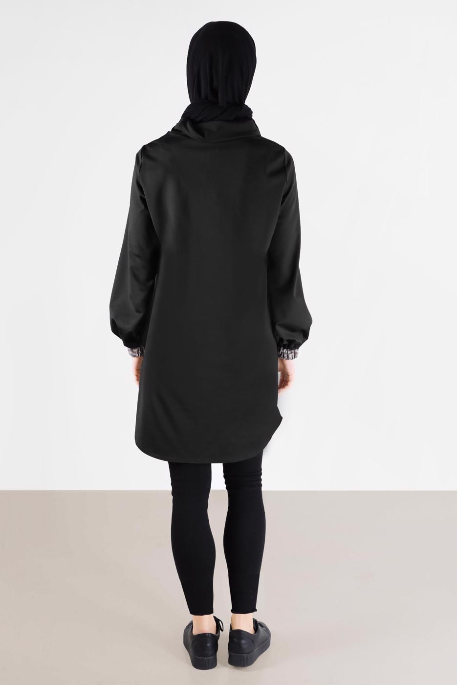 Hijab clothing BLACK ALVINA EMBROIDERED TUNIC T 42371