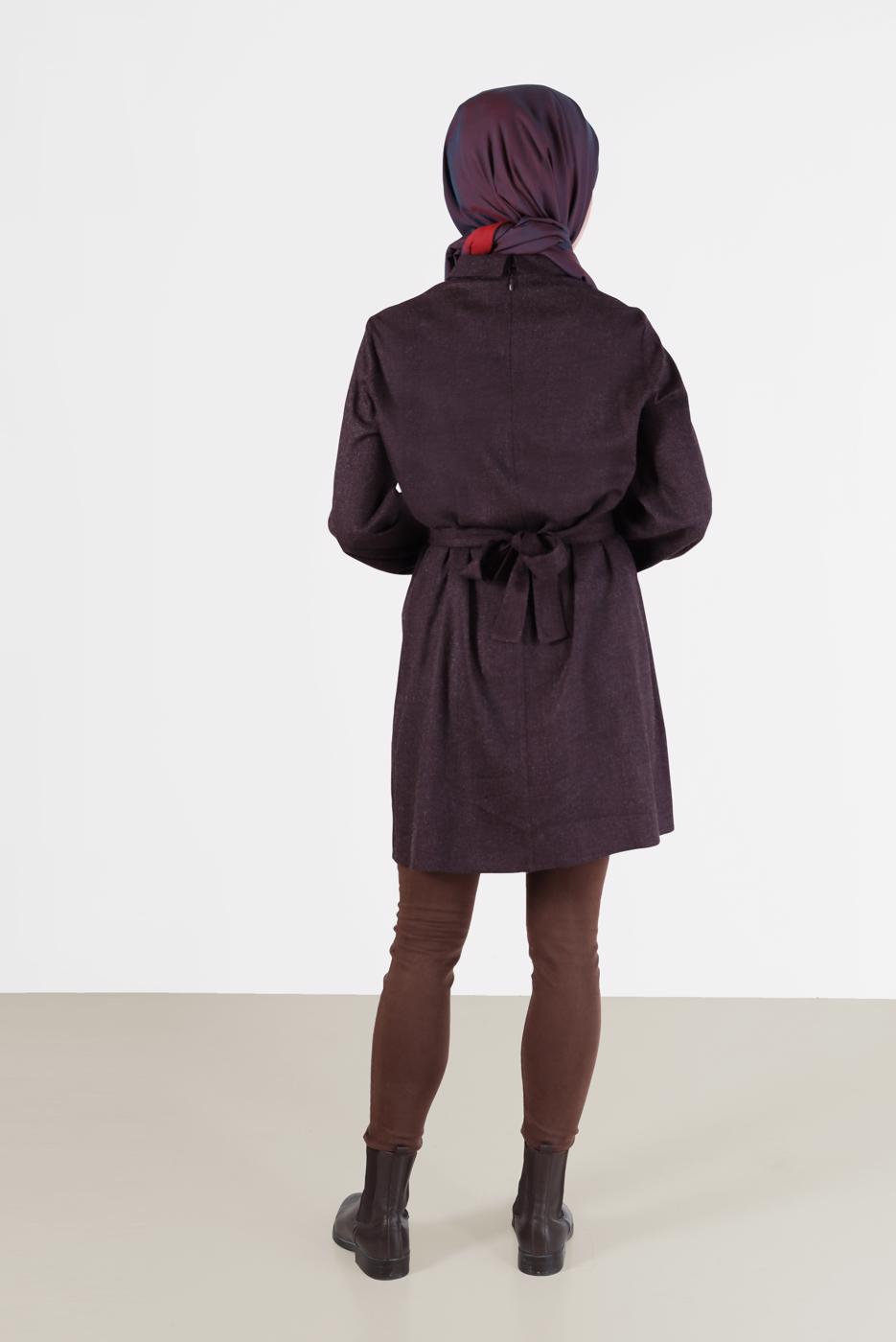 Tesettür giyim MÜRDÜM ALVİNA BAĞLAMA DETAYLI TUNİK T 42377