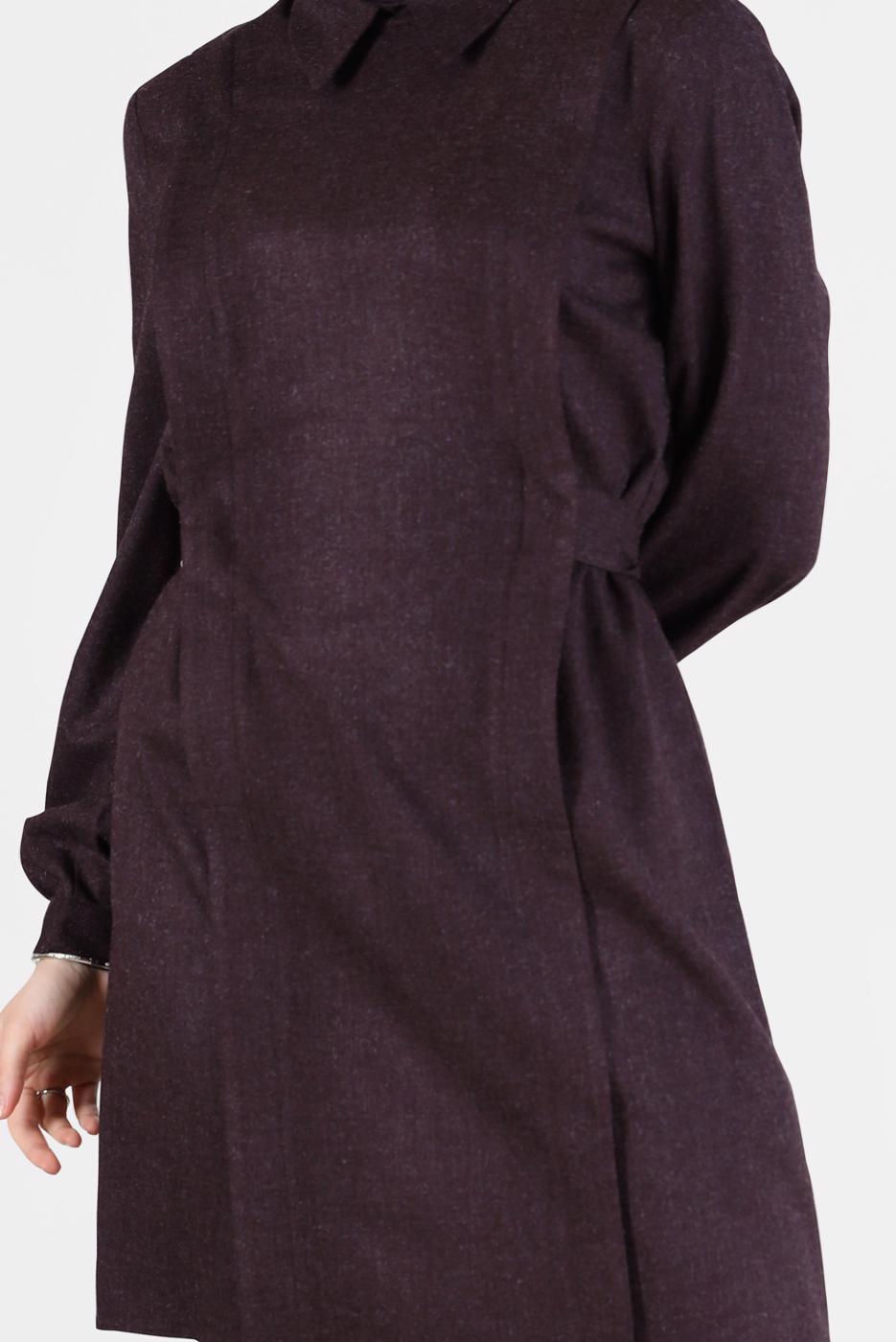 Tesettür giyim MÜRDÜM ALVİNA BAĞLAMA DETAYLI TUNİK T 42377