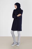 Tesettür giyim LACİVERT ALVİNA KURDELE DETAYLI TUNİK T 42394 