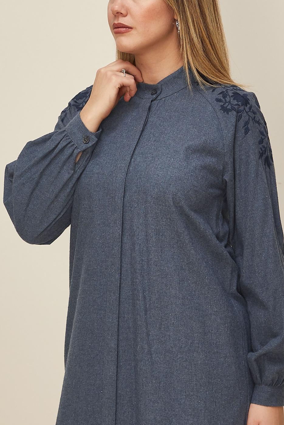 Tesettür giyim LACİVERT T 42395 ALVİNA 3400 TUNİK 40/46 TEK38