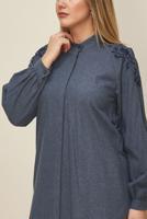 Tesettür giyim LACİVERT T 42395 ALVİNA 3400 TUNİK 40/46 TEK38