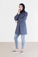 Hijab clothing BLUE ALVINA EMBROIDERED TUNIC T 42395