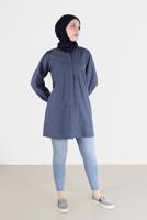Hijab clothing BLUE ALVINA EMBROIDERED TUNIC T 42395