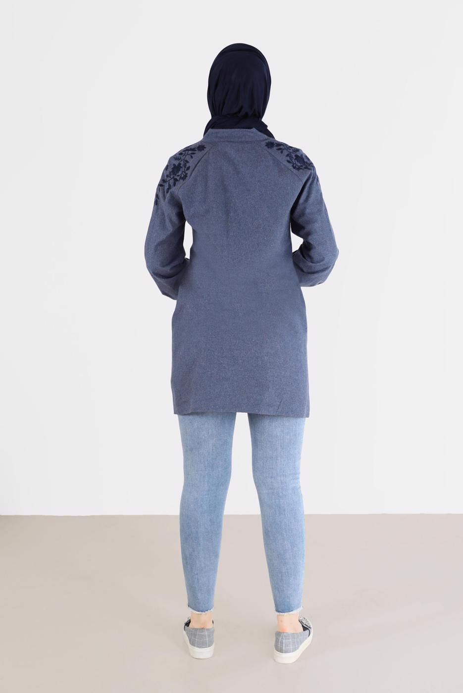 Hijab clothing BLUE ALVINA EMBROIDERED TUNIC T 42395