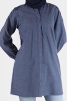 Hijab clothing BLUE ALVINA EMBROIDERED TUNIC T 42395