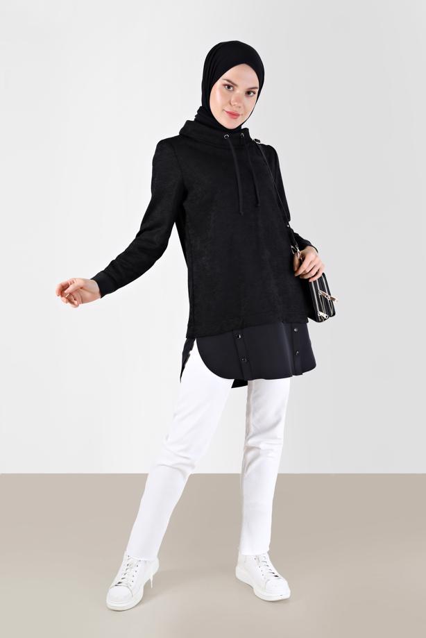 Tesettür giyim  ALVİNA KADİFE TUNİK T 42397 - TRENDTESETTÜR
