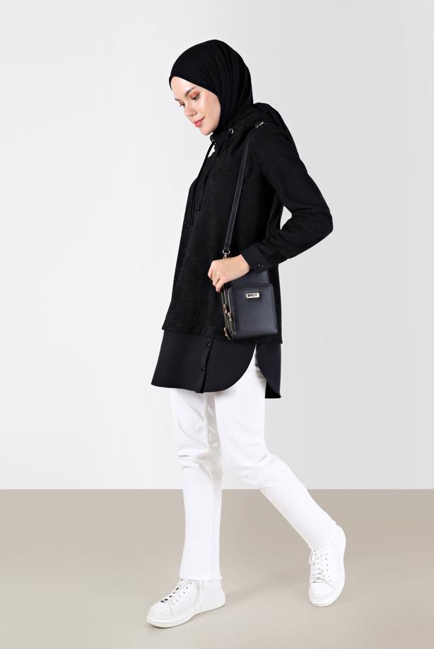Tesettür giyim  ALVİNA KADİFE TUNİK T 42397 - TRENDTESETTÜR
