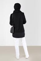 Tesettür giyim SİYAH ALVİNA KADİFE TUNİK T 42397