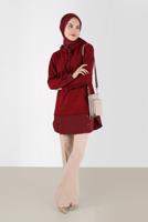 Tesettür giyim KAHVE ALVİNA KADİFE TUNİK T 42397