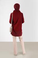 Tesettür giyim KAHVE ALVİNA KADİFE TUNİK T 42397