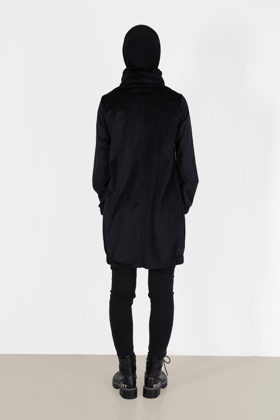 Tesettür giyim SİYAH ALVİNA TESETTÜR TUNİK T 42420