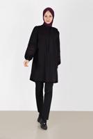 Hijab clothing PLUM ALVINA TUNIC WITH TIED COLLAR T 42443