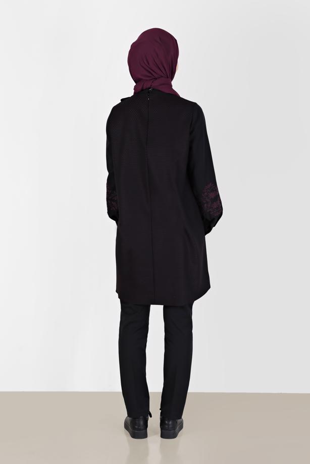 Hijab clothing PLUM ALVINA TUNIC WITH TIED COLLAR T 42443 - TRENDTESETTÜR