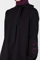 Hijab clothing PLUM ALVINA TUNIC WITH TIED COLLAR T 42443