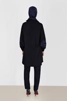 Hijab clothing NAVY BLUE ALVINA TUNIC WITH TIED COLLAR T 42443