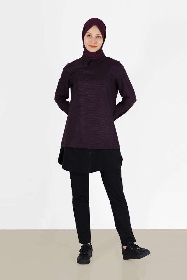 Hijab clothing PLUM ALVINA SHIRT COLLAR TUNIC T 42444 - TRENDTESETTÜR